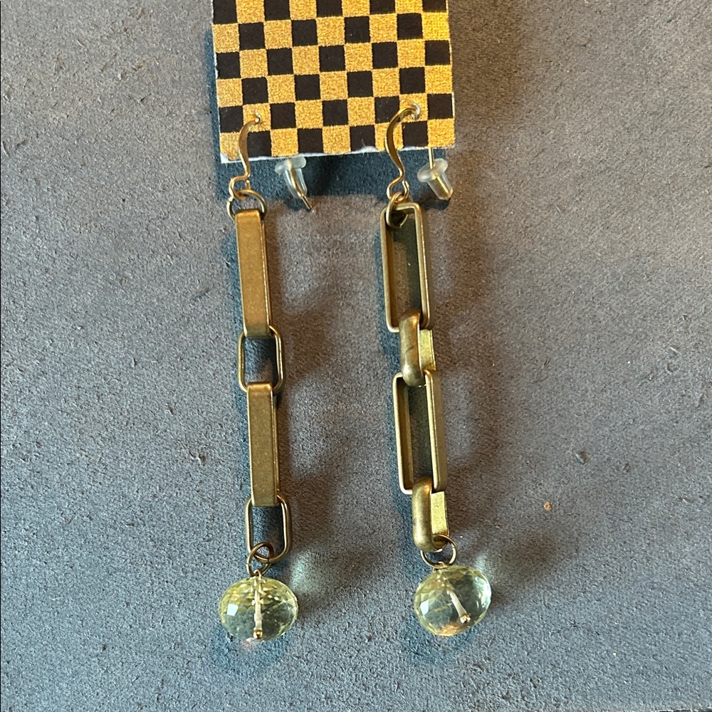 Chic Gold and Black Geometric Earrings